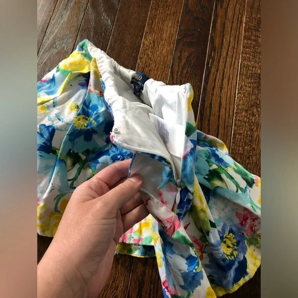 Polo Ralph Lauren Girls 5 Floral Pleated Sateen Mini Skirt w/Pockets - EUC! - Picture 7 of 12